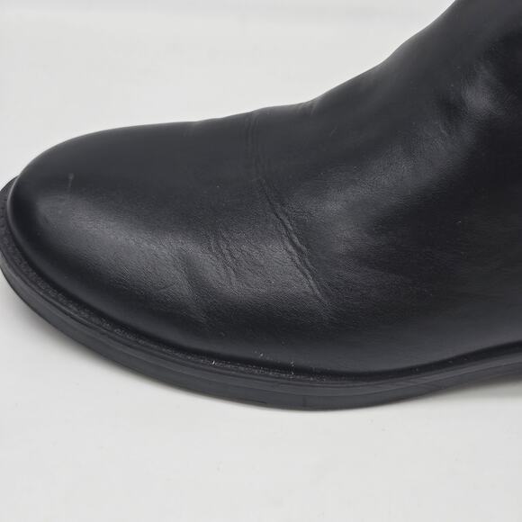Tommy Hilfiger Side Zip Rezin2 Vegan Leather Ankle Moto Boots  Black Size 8 Logo - Picture 7 of 10